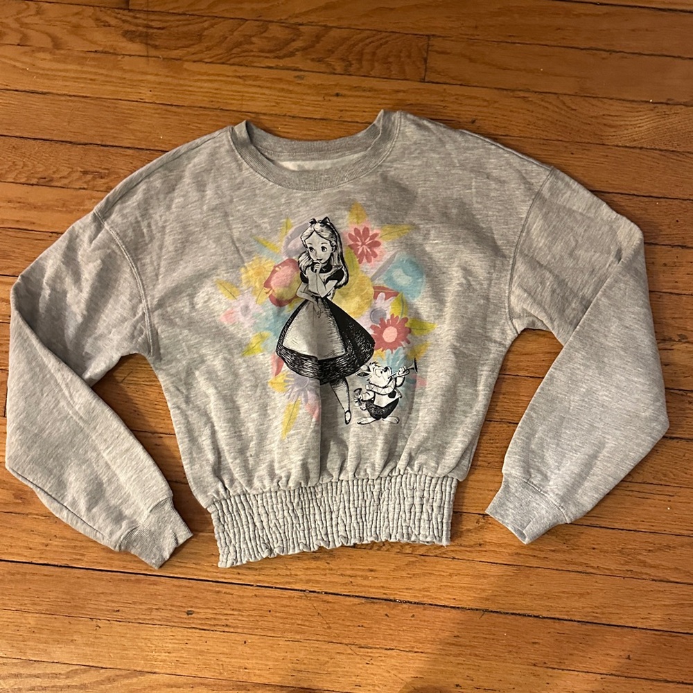 Disney Alice in Wonderland gray sweatshirt size M